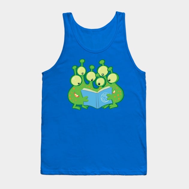 aliens look at a manual book on planet earth Tank Top by duxpavlic